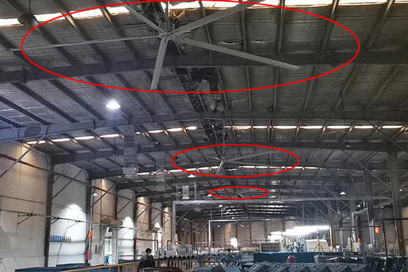 大型高溫廠房降溫設備 潤東方工業大風扇